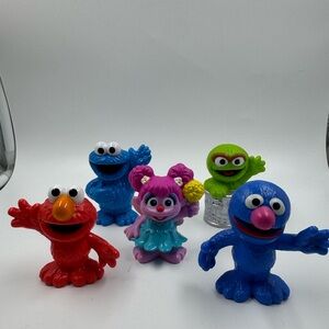 Sesame Street Workshop Figure LOT 2013 Hasbro Elmo Grouch Grover Cookie Monster